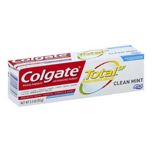 Colgate Total Anticavity Fluoride and Antigingivitis Toothpaste, Mint, 3.3 Oz